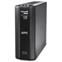 Onduleur ligne interactive Back-UPS BR1500GI - 1,50 kVA/865 W APC by Schneider Electric - Tour - 8 Heure Rechargeable - 230 V AC Sortie - Onde sinusoïdale en escalier - Port série - 12 x Sortie batterie/surtension