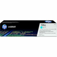 HP 126A (CE311A) Original Standard Yield Laser Toner Cartridge - Single Pack - Cyan - 1 Each - 1000 Pages