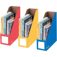 Porte-revues 3381701 Bankers Box - Jaune, Bleu, Rouge - 3 / emballage