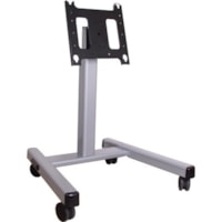 Chief Medium Confidence Monitor Cart 3' to 4' (without interface) - 30" to 55" Screen Support - 56.70 kg Load Capacity - Interactive Display, Flat Panel Display Type Supported - 54.90" (1394.46 mm) Height x 36.10" (916.94 mm) Width x 25.20" (640.08 mm) Depth - Floor Stand - Metal - Silver