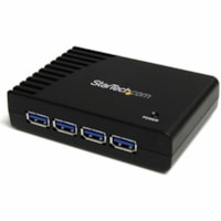 StarTech.com 4 Port Black SuperSpeed USB 3.0 Hub - 5Gbps - Add four external SuperSpeed USB 3.0 ports from a single USB connection - usb 3.0 hub - 4 port usb hub - desktop usb hub - superspeed usb 3.0 hub - external usb hub