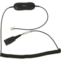 Jabra GN1216 Coiled Audio Cable Adapter - 6.5 ft (1.99 m) Audio Cable - First End: 1 x Quick Disconnect - Second End: 1 x RJ-9 Phone