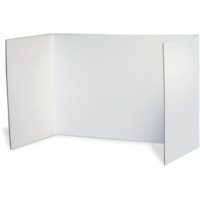 Écran de confidentialité Pacon - 48 po (1219,20 mm) Largeur x 16 po (406,40 mm) Hauteur0,85 po (21,59 mm) Longueur - Blanc - 4 / emballage