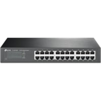 TP-Link TL-SG1024D 24-Port Gigabit Desktop Switch - 24 Ports - Gigabit Ethernet - 10/100/1000Base-T - 2 Layer Supported - 13.62 W Power Consumption - Twisted Pair - Rack-mountable, Desktop - 3 Year Limited Warranty