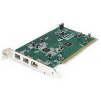 Adaptateur FireWire - PCI - 400 Mo/s - Carte enfichable StarTech.com - PCI - 400 Mo/s - Carte enfichable - 3 Firewire Port(s) - 1 Port(s) Firewire 400 - 2 Port(s) Firewire 800 - PC, Mac