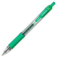 Zebra Pen Sarasa Gel Pen - 0.7 mm (0.03") Medium Pen Point - Retractable - Green Ink - Water Based - Translucent Barrel - 1 Each