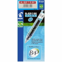 Stylo à bille roulante BeGreen BGBLB2P7RD Pilot - 0,7 mm (0,03 po) Fin Pointe de stylo - Rétractable - Ink Rouge - A base de gel - Barrel Translucide Plastique - 10 / boîte