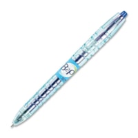 Stylo à bille roulante BeGreen BGBLB2P7BE B2P - 0,7 mm (0,03 po) Fin Pointe de stylo - Rétractable - Ink Bleu - A base de gel - Barrel Translucide Plastique - 1 chaque