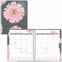 Blueline Essential Pink Ribbon Monthly Planner 2024 - Monthly - 14 Month - December 2024 - January 2026 - 1 Month Single Page Layout - 8 7/8" (225.43 mm) x 7 1/8" (180.98 mm) Sheet Size - Twin Wire - Paper - Pink Cover - 0.3" (7.62 mm) Height x 7.8" (196.85 mm) Width - Address Directory, Phone Direc