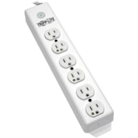 Bloc multiprises Tripp Lite by Eaton - NEMA 5-15P - 6 x NEMA 5-15R - 6 pi (1,83 m) Cordon - 15 A Courant - 120 V AC Voltage - Blanc