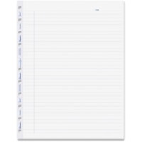 Blueline MiracleBind Notebook Refill Pages - Letter - 50 Sheets - 100 Pages - Ruled Margin - Letter - 8 1/2" (215.90 mm) x 11" (279.40 mm) Sheet Size - White Paper - Micro Perforated, Repositionable, Acid-free, Punched, Removable - Recycled - 50 Pack