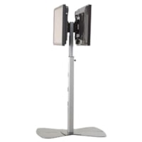 Chief MF2US Universal Dual Display Stand - Up to 50" Screen Support - 113.40 kg Load Capacity - Flat Panel Display Type Supported - DepthFloor Stand - Silver