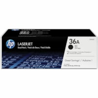 Cartouche toner 36A (CB436D) D'origine Laser - Pack Dual - Noir - 2 / Carton HP - Laser - 2 / Carton