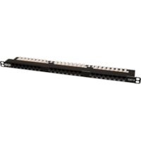 Tripp Lite by Eaton Network Pièce pour panneau N252-024-HU - 24 x RJ-45, 110 - 24 Port(s) - 24 x RJ-45 - 24 x RJ-11 - 0,5U Haut - 19" Grand angle - Montable en rack