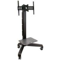 Ergotron Neo-Flex Mobile MediaCenter LD Stand - 27" (685.80 mm) to 40" (1016 mm) Screen Support - 50 lb (22679.62 g) Load Capacity - 1 x Shelf(ves) - 64" (1625.60 mm) Height x 42" (1066.80 mm) Width x 29.40" (746.76 mm) Depth - Plastic - Black - For Flat Panel - Tilt, Swivel, Cable Management