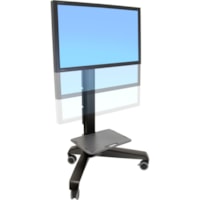 Ergotron Neo-Flex Mobile MediaCenter VHD Cart - 37" (939.80 mm) to 55" (1397 mm) Screen Support - 90 lb (40823.31 g) Load Capacity - 1 x Shelf(ves) - Black - For Flat Panel - Tilt, Swivel, Cable Management