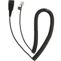 Câble téléphonique 8800-01-37 6.6 pi Jabra - 6.6 pi Câble téléphonique pour Casque - Noir