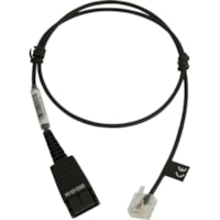 Jabra 8800-00-94 Quick Disconnect to RJ-45 Cable Adapter - 1.6 ft (0.50 m) Network Cable - First End: Quick Disconnect - Second End: RJ-45 Network