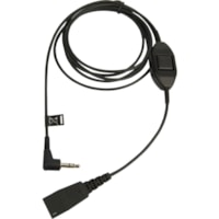 Jabra 8735-019 Audio Cable - Audio Cable - First End: 1 x Quick Disconnect Audio - Male - Second End: 1 x Mini-phone Stereo Audio - Male - Black