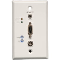 Tripp Lite by Eaton B132-100A-WP-1 TAA/GSA Compliant Wallplate Video Console - 1 Input Device - 1 Output Device - 1000 ft (304800 mm) Range - 1 x Network (RJ-45) - 1 x VGA Out - 1920 x 1440 - Twisted Pair - Category 6 - Wall Mountable 