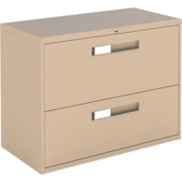 Global 9300 Fixed Lateral File Cabinet - 2-Drawer - 36" Width x 18" Depth x 27.1" Height - 2 x Drawer(s) - Letter, Legal, A4 - Lockable - Nevada - Metal