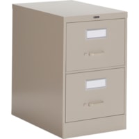 Global 2600 Vertical File Cabinet - 2-Drawer - 18" (457.20 mm) Width x 26.6" (674.62 mm) Depth x 29" (736.60 mm) Height - 2 x Drawer(s) for File - Legal - Vertical - Ball-bearing Suspension, Lockable, Label Holder - Nevada - Metal