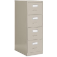 Global 2600 Vertical File Cabinet - 4-Drawer - 18" (457.20 mm) Width x 26.6" (674.62 mm) Depth x 52" (1320.80 mm) Height - 4 x Drawer(s) for File - Legal - Vertical - Ball-bearing Suspension, Lockable, Label Holder - Nevada - Metal