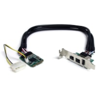 Adaptateur FireWire - Mini PCI Express - Carte enfichable StarTech.com - Mini PCI Express - Carte enfichable - 3 Firewire Port(s) - 1 Port(s) Firewire 400 - 2 Port(s) Firewire 800 - PC, Linux