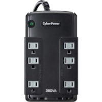 Onduleur en veille CP350SLG - 350 VA/255 W CyberPower - Bureau - 8 Heure Rechargeable - 2 Minute(s) Veille - 110 V AC Entrée - 120 V AC Sortie - 6 x NEMA 5-15R