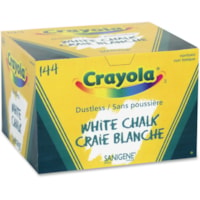 Crayola Dustless Chalk Stick - White - 144 / Box