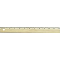 Westcott Office Ruler - 12" (304.80 mm) Length - 1/16 Graduations - Imperial, Metric Measuring System - Wood - 1 Each