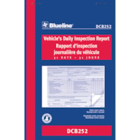 Blueline Vehicle's Daily Inspection Report - 31 Sheet(s) - 2 Part - Carbonless Copy - 8" (20.3 cm) x 5 3/8" (13.6 cm) Sheet Size - Blue Cover - 1 Each