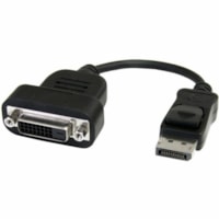 StarTech.com DisplayPort to DVI Adapter, Active DisplayPort to DVI-D Adapter Converter 1080p, DP 1.2 to DVI Adapter, Latching DP Connector - Active DisplayPort 1.2 to DVI-D single-link adapter supports 1920x1200/1080p @ 60Hz; HBR2; EDID/DDC - DisplayPort to DVI adapter/video converter for DP/DP++ so