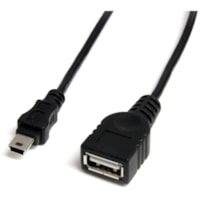 StarTech.com 1 ft Mini USB 2.0 Cable - USB A to Mini B F/M - Convert a USB A-A cable into a USB A-to-Mini USB cable