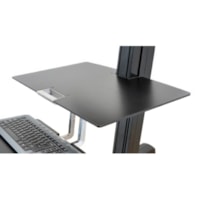 Ergotron Work Surface Accessory - 23" Width x 15" Depth x 0.3" Height - Phenolic - Black