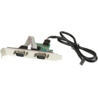 StarTech.com Motherboard Serial Port - Internal - 2 Port - Bus Powered - FTDI USB to Serial Adapter - USB to RS232 Adapter - DB-9 Male Serial - IDC Female Serial - 24