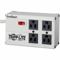 Tripp Lite by Eaton Isobar IBAR4-6D 6-Outlets Surge Suppressor - 4 x NEMA 5-15R - 1.44 kVA - 125 V AC Input - 125 V AC Output - 85 kA - 6 ft (1.83 m)