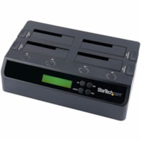 StarTech.com 4-Bay Hard Drive Duplicator and Eraser, External HDD/SSD Cloner / Copier / Wiper Tool, USB 3.0/eSATA to SATA Docking Station - 4-Bay external hard drive duplicator; Standalone drive cloner / copier, eraser / wiper, or docking station; 4.2 GB/min Sector-by-Sector Copy; Quick / Secure Era