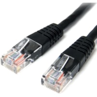 StarTech.com 6 ft Black Molded Cat5e UTP Patch Cable - Category 5e - 6 ft - 1 x RJ-45 Male - 1 x RJ-45 Male - Black