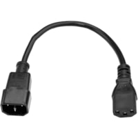 StarTech.com 3ft (1m) Power Extension Cord, C14 to C13, 10A 125V, 18AWG, Computer Power Cord Extension, Power Supply Extension Cable - AC power cord 3ft (1m) 18AWG power supply extension cable IEC 60320 C14 to IEC 60320 C13 connectors; 125V at 10A; UL listed (UL62/UL817); Fully molded connectors; 3 