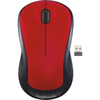 Logitech M310 Wireless Mouse, 2.4 GHz with USB Nano Receiver, 1000 DPI Optical Tracking, 18 Month Battery, Ambidextrous, Compatible with PC, Mac, Laptop, Chromebook (FLAME RED GLOSS) - Optical - Wireless - 32.81 ft (10000 mm) - Radio Frequency - 2.40 GHz - Flame Red - USB - 1000 dpi - Scroll Wheel -