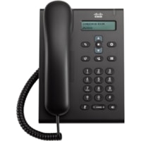 Téléphone IP 3905 - Filaire - Fixation au mur, Bureau - Charbon Cisco - 1 x Ligne Totale - VoIP - 2 x Réseasu (RJ-45) - PoE Ports