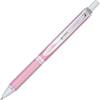 EnerGel EnerGel Alloy Retractable Gel Pens - 0.7 mm (0.03") Medium Pen Point - Refillable - Retractable - Black Ink - Gel-based - Metallic Pink Aluminum Barrel - Metal, Stainless Steel Tip - 1 Each