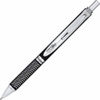 EnerGel Energel Alloy Retractable Gel Pen - 0.7 mm (0.03") Medium Pen Point - Refillable - Retractable - Black Ink - Gel-based - Black Metal Barrel - Stainless Steel Tip - 1 Each