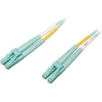 Tripp Lite by Eaton N820-10M-OM4 Fiber Optic Duplex Patch Cable - 32.8 ft (10 m) Fiber Optic Network Cable for Network Device - First End: 2 x LC Network - Male - Second End: 2 x LC Network - Male - Patch Cable - 50/125 µm - Aqua