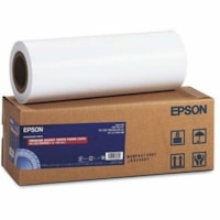 Epson Premium Glossy Photographic Papers - 92 Brightness - 96% Opacity - 16" x 100 ft - 69 lb Basis Weight - High Gloss - White - 1 / Roll