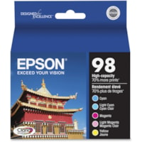 Epson Claria T098920 Original Inkjet Ink Cartridge - Cyan, Magenta, Yellow, Light Cyan, Light Magenta - 5 / Pack - Inkjet - 1 / Pack