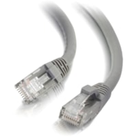 C2G 15ft Cat6 Unshielded Ethernet Cable - Cat 6 Network Patch Cable - Gray - 15 ft Category 6 Network Cable for Network Device - First End: 1 x RJ-45 Network - Male - Second End: 1 x RJ-45 Network - Male - Patch Cable - Gold Plated Connector - Gray