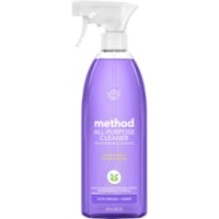 Nettoyant à usages multiples Method - Pour Polyvalents - 28 oz liq (0,9 quart) - Frais, Lavande française Arôme - Non toxique - Lavande - 1 chaque