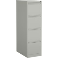 Global MVL25401 File Cabinet - 4-Drawer - 15.2" Width x 25" Depth x 52" Height - 4 x Drawer(s) for File - Letter - Vertical - Lockable - Gray - Metal